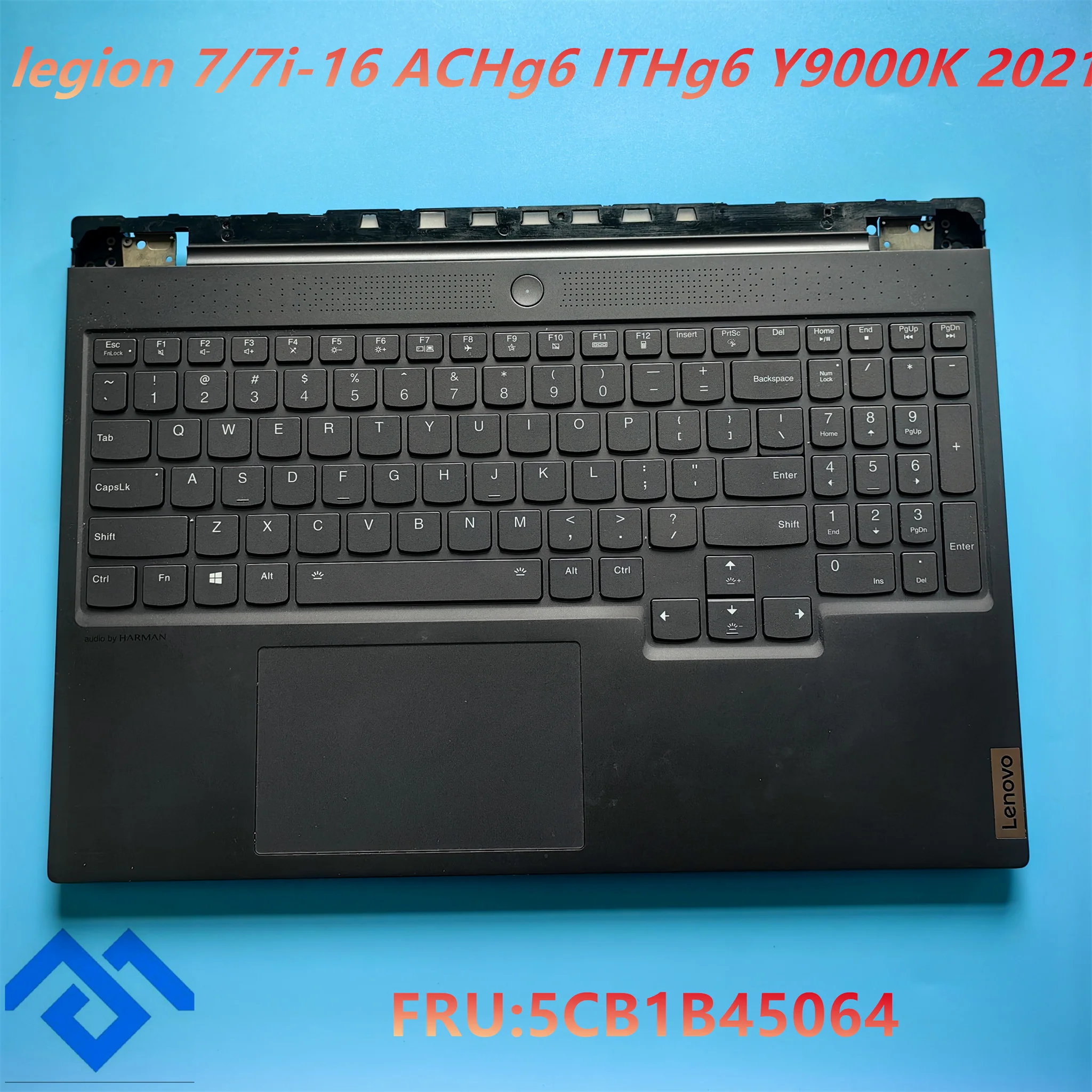 

US RGB Backlight keyboard palmrest assembly for LENOVO LEGION7-16ACHg6 7i-16ITHg6 82N6 82K6 w touchpad GREY 5CB1B45064