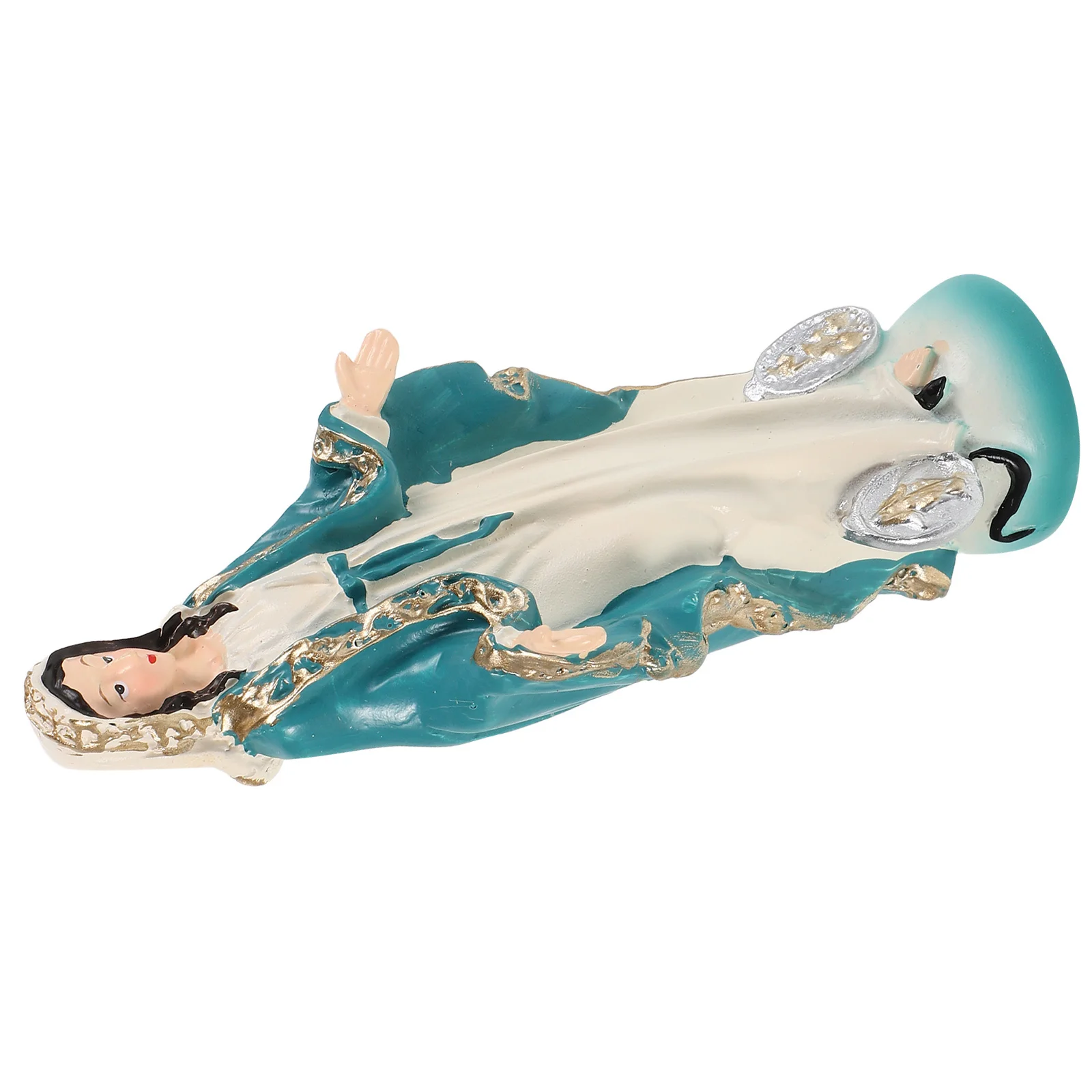 

Resin Statue Sculpture for Home Church Decor Religious Faith Figure Spiritual Gift Blessed Mother Standing Miniature