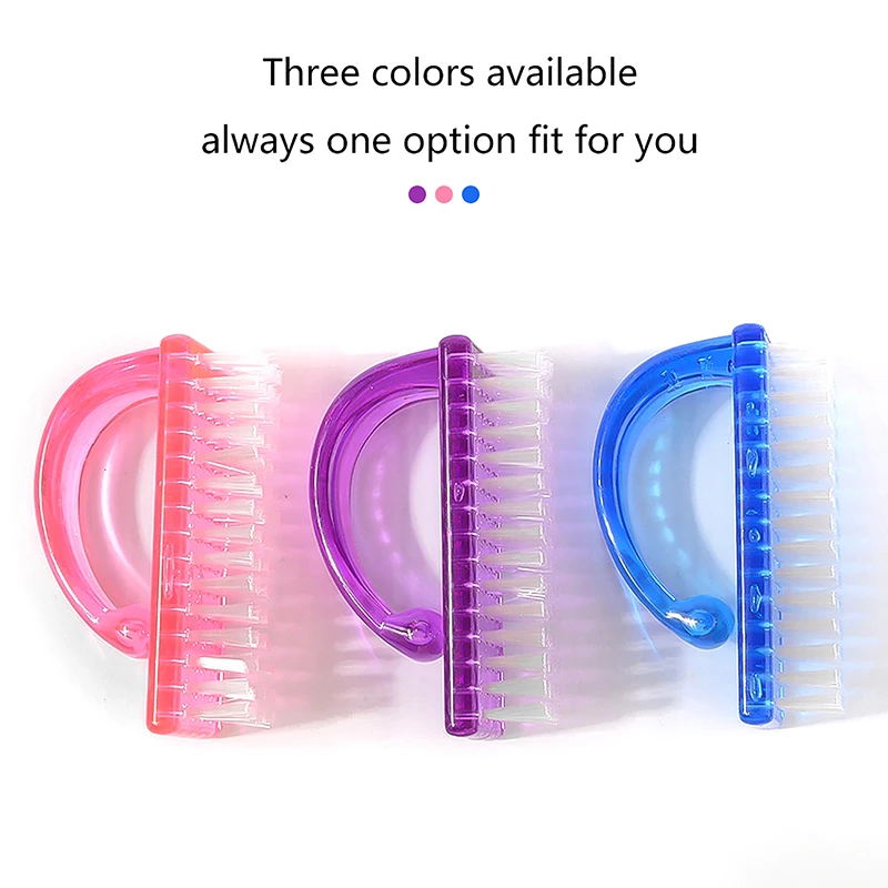 Cleaning Nail Brushes Manicure Remove Dust Nail Cleaning Tool Large Plastic Manicure Pedicure Soft Fiber Wool Exfoliating Brush