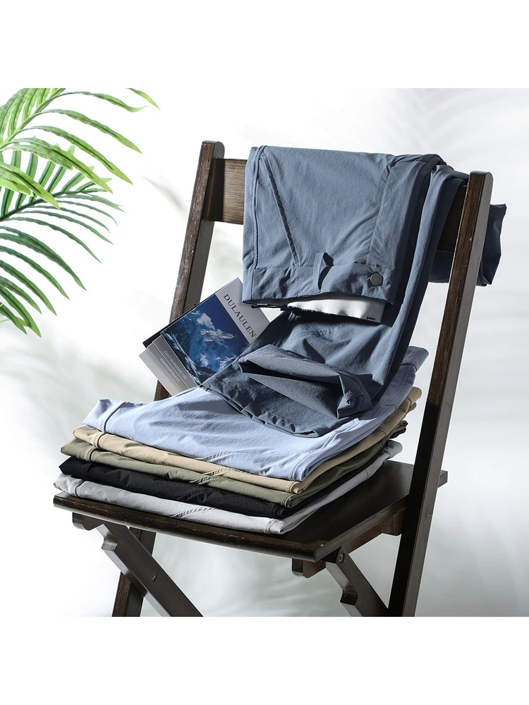 

New American Sle Men's Lightweight Qui Dry Breathable Loose Straight Leg Sport Casual Pants Summer Faion Urban Nine Points