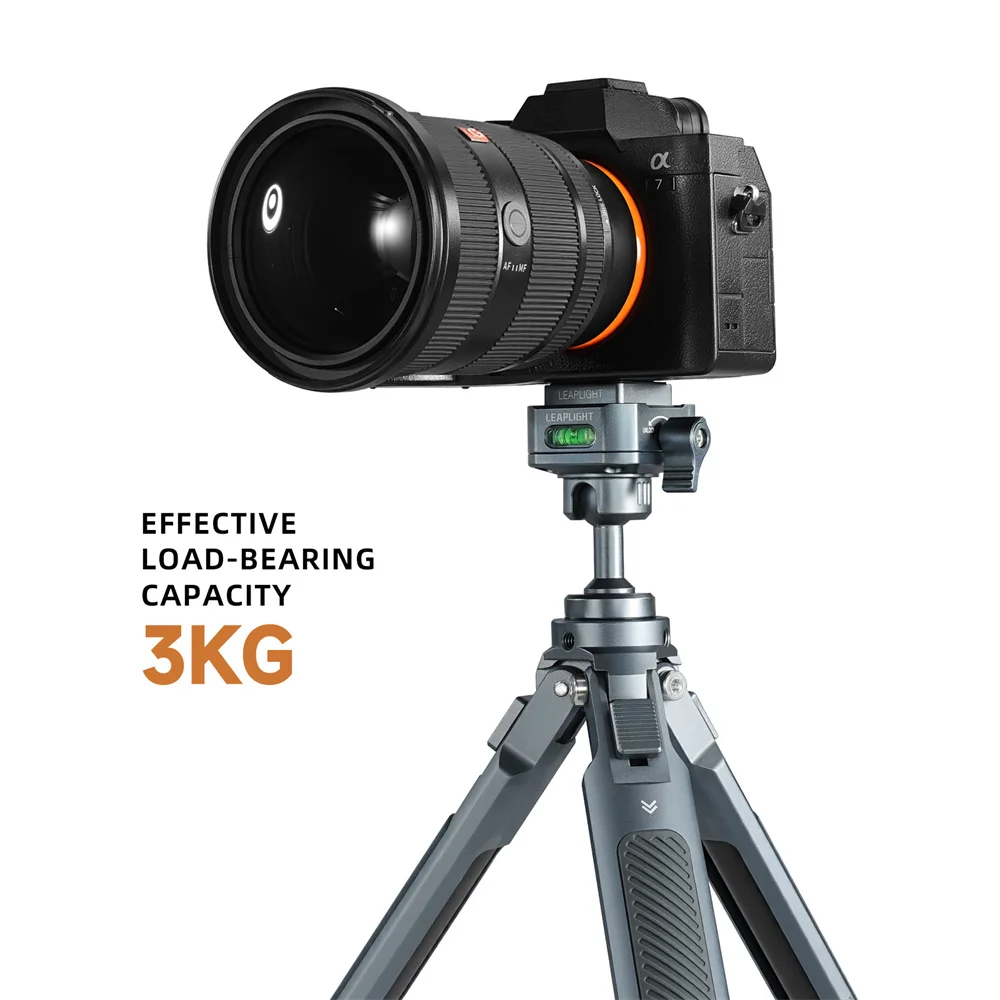 LEAPLIGHT Arca Inverted Gimbal Tripod Adapter 360 Rotating Metal Ballhead 3/8