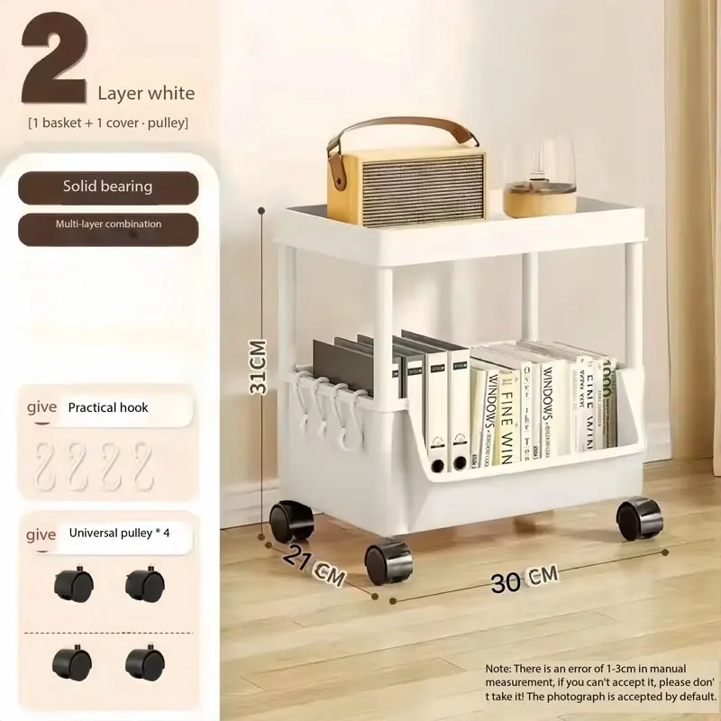 رف تخزين متنقل، عربة تخزين متعددة الطبقات، رف منظم، رف عربة المطبخ ذو الزاوية الضيقة لمنظم نزل المكتب المنزلي