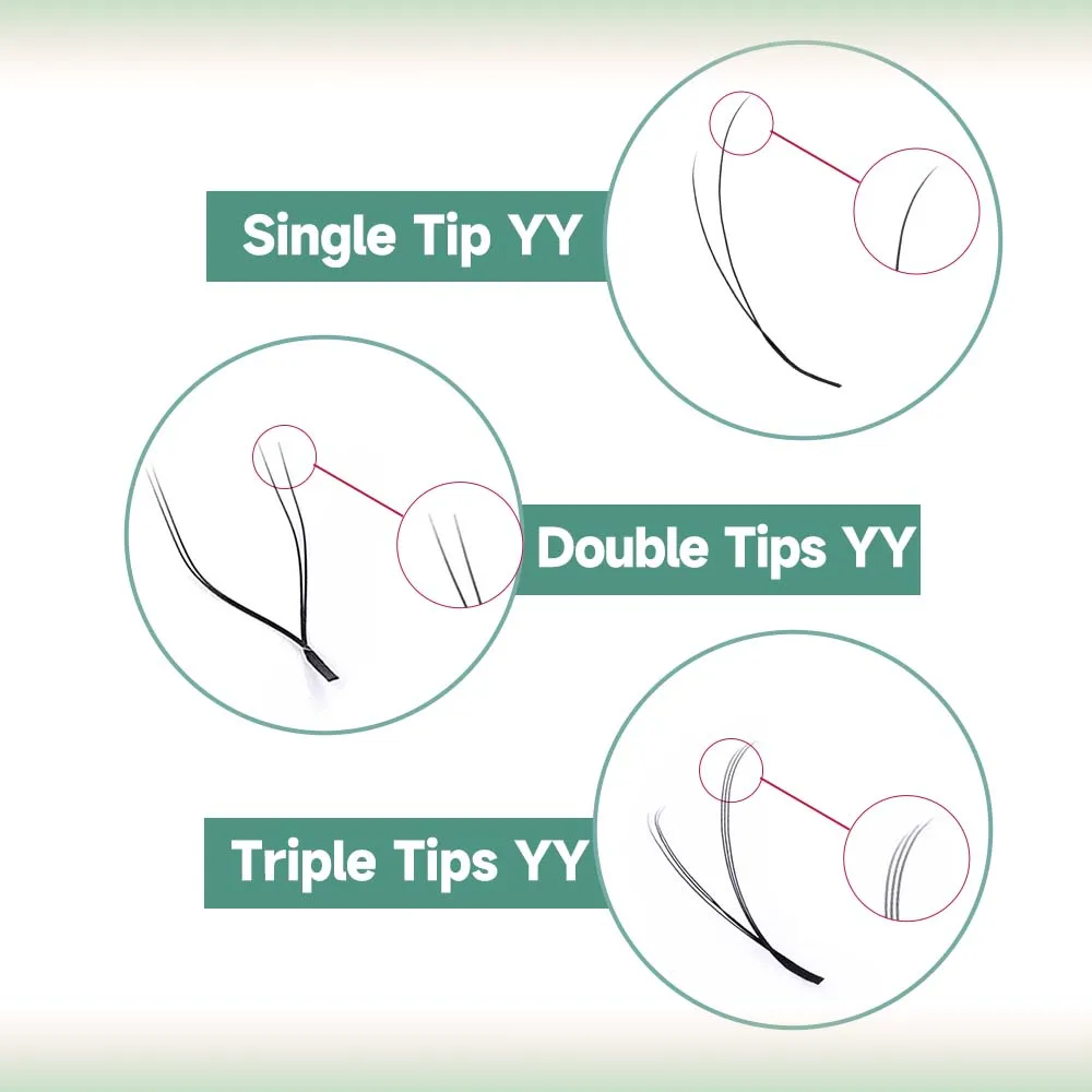 FADVAN Y forma de punta única YY pestañas postizas herramientas de maquillaje
