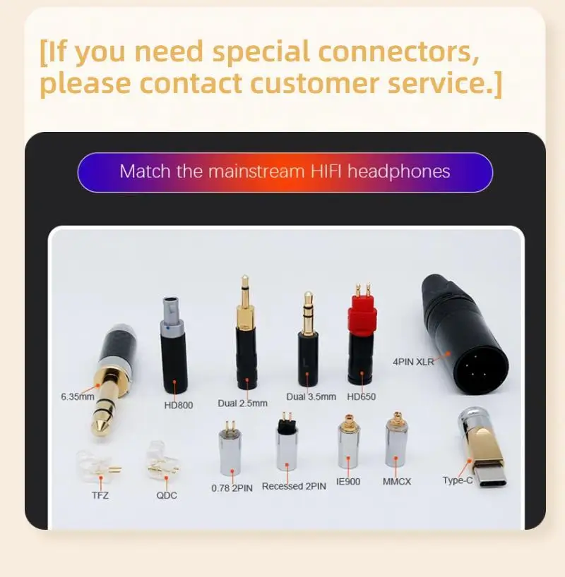 IVIPQ-534 2-adriges HIFI-Kopfhörer-Upgrade-Kabel mit 0,78 2PIN/MMCX/Recessed-0,78 2pin, geeignet für F1 Pro Youth – Detail 7