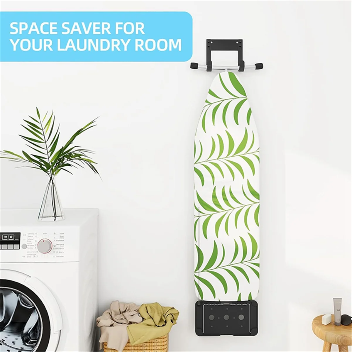 AA98 Ironing Board Holder Wall Mount - Laundry Room Iron and Ironing Board Hanger Laundry Room Decor Organization and Storage