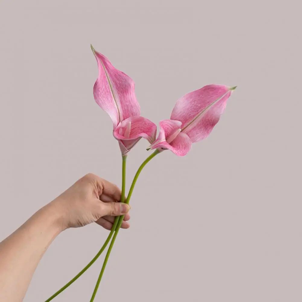 

6 Pcs Fake Calla Lily Flowers Real Touch Flower Bouquet with Stem for Indoor Wedding Bridal Bouquet Office Home Kitchen Decor