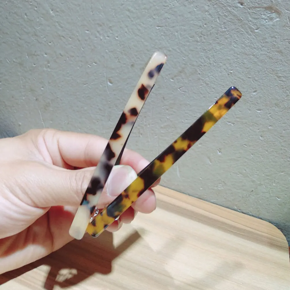 

4PCS Hair Clips Acetate Sheet Claw Women Barrettes Ponytail Top Leopard Print Anti Slipping Durable Elegant Classic for Parties