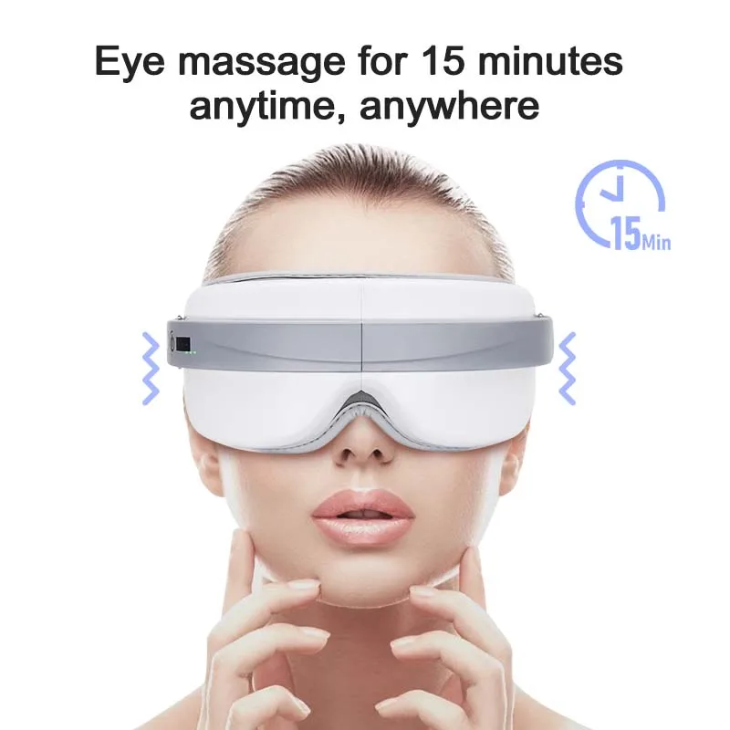 Electric Eye Massager Compression Acupressure Smart Magnetic Mask with  Music Vibration Heating Massage Physical Therapy Glasses