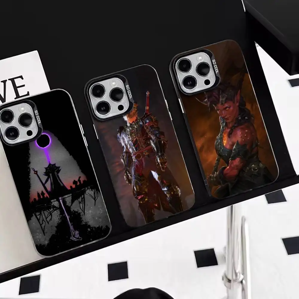 

Baldur's Gate Phone Case For iPhone 17,16,15,14,13,12,11 Plus,Pro Max,XS,Colored Silver Plated Inside Cover