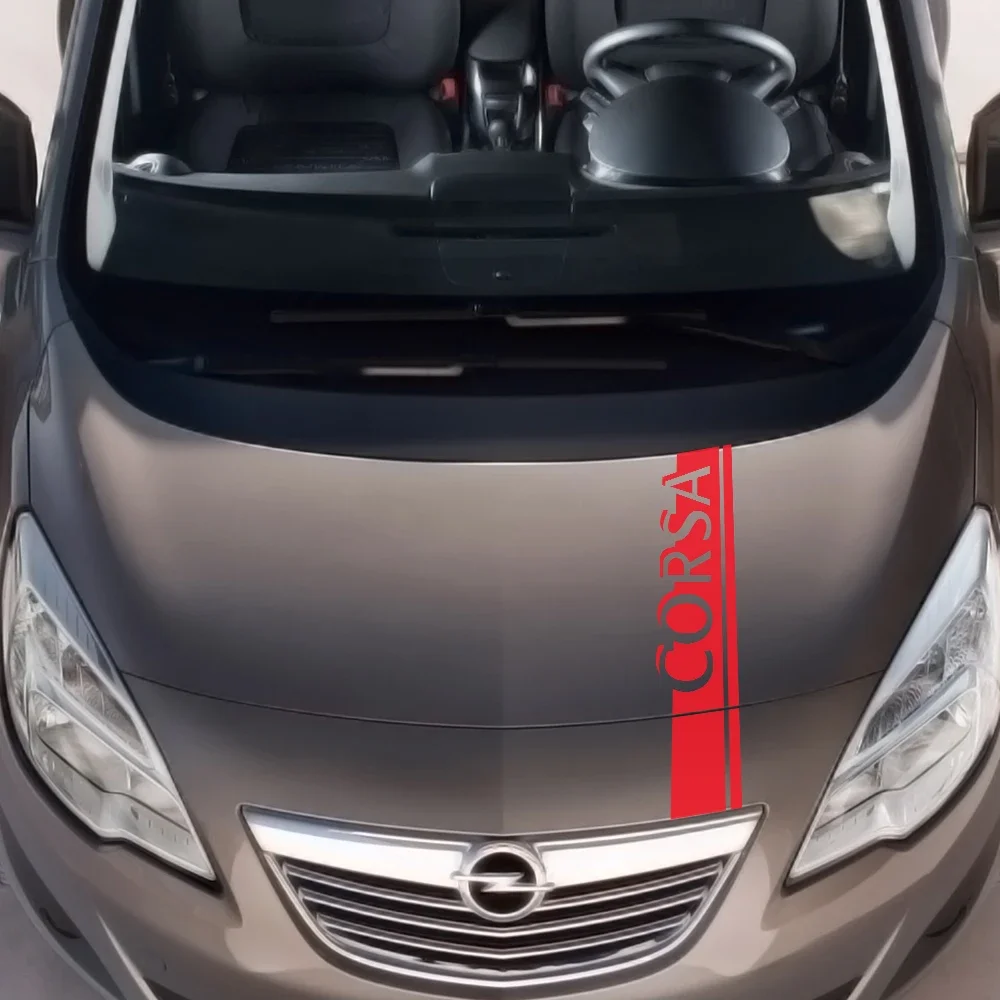 Auto Engine Bonnet Trim Decal For Opel OPC Astra J H G K Insignia Corsa D B E Mokka Vectra B Car Hood Cover Stickers Accessories