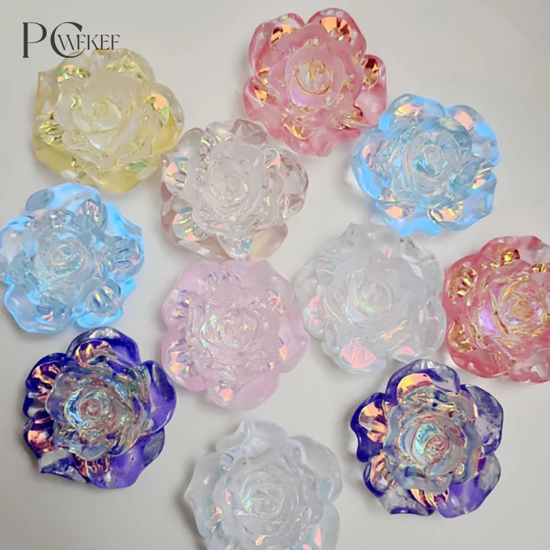 

New Ultra Luminous Luminous Rose Rhinestone Flat Back Resin DIY Jewelry Wedding Decoration