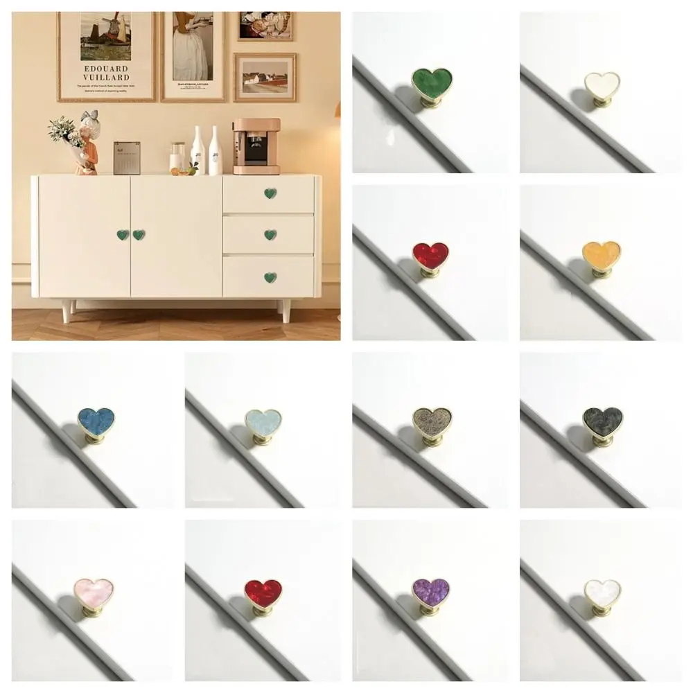 

Minimalist Single Hole Cabinet Knob Modern Zinc alloy Door Pull Handles Nordic Shell Love Drawer Knobs Dresser