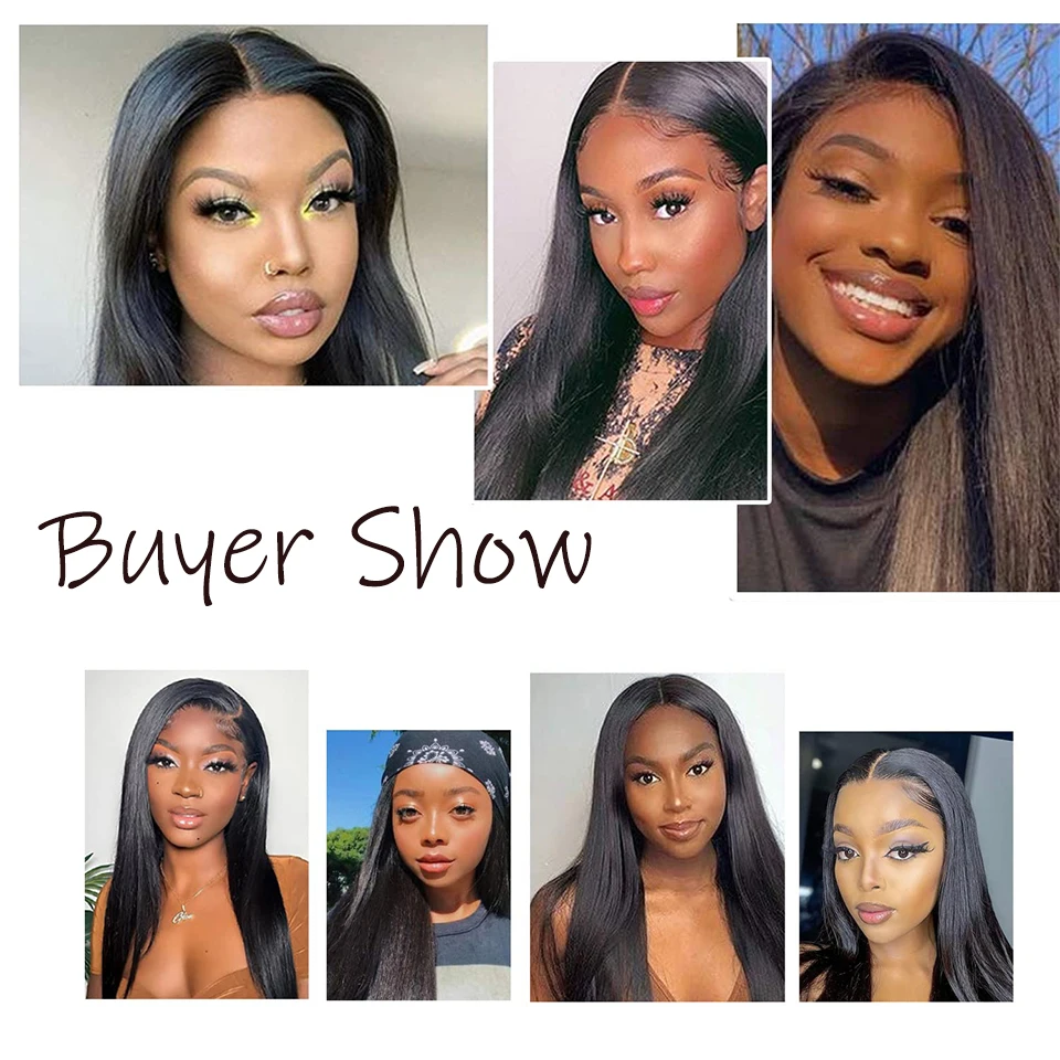 Straight 100% Brazilian Human Hair 2x6  6x6 13x4 HD Lace Closure for Women Natural Black Color