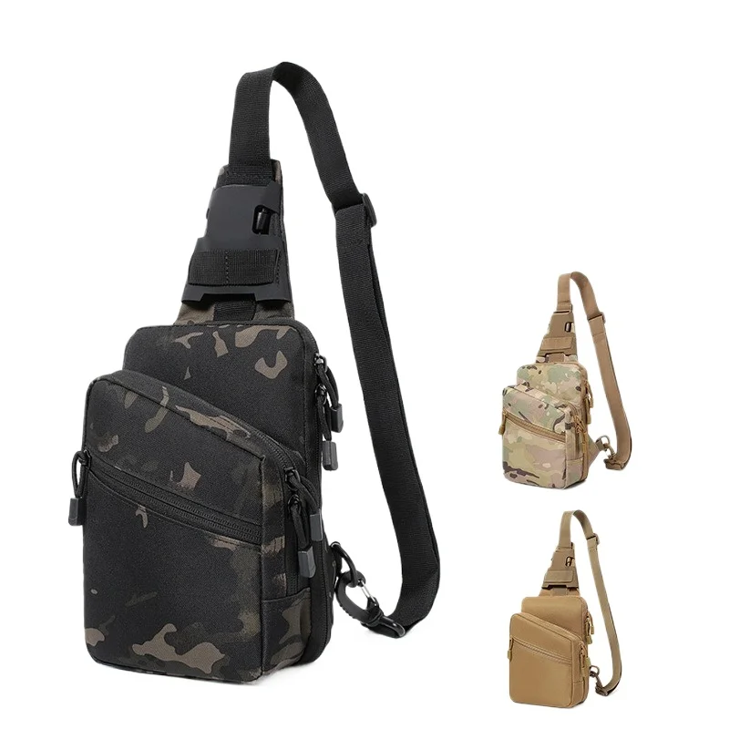 Men's Tactical Sling Bag with Concealed Carry Pocket Camouflage Multi-Purpose Chest Pack Outdoor Travel