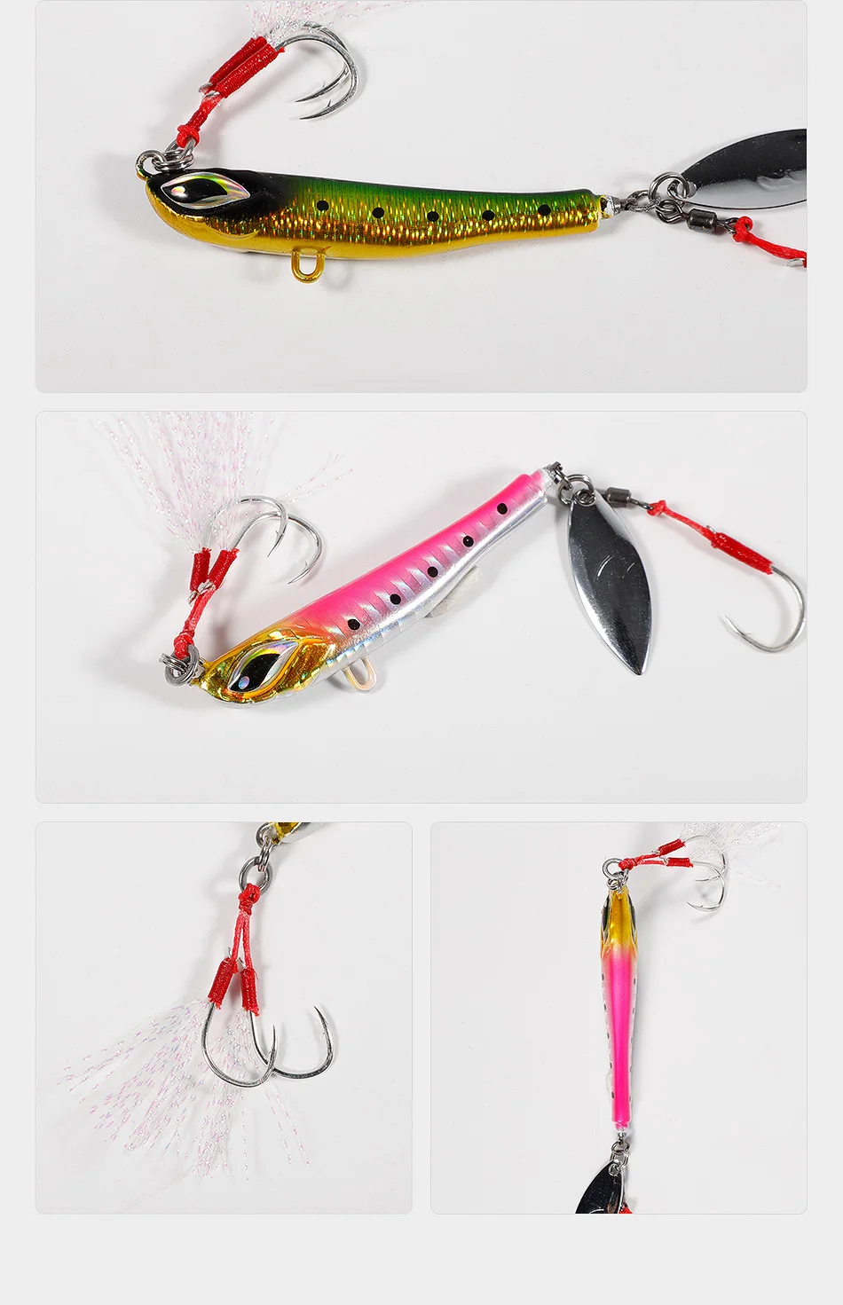 Noeby Blade Jig Lure 21g 28g 40g 60g Shore Casting Metall Jig Löffel Jigging Schwanz Spinner künstliche Harten Köder Meer Angelgerät – Detail 9