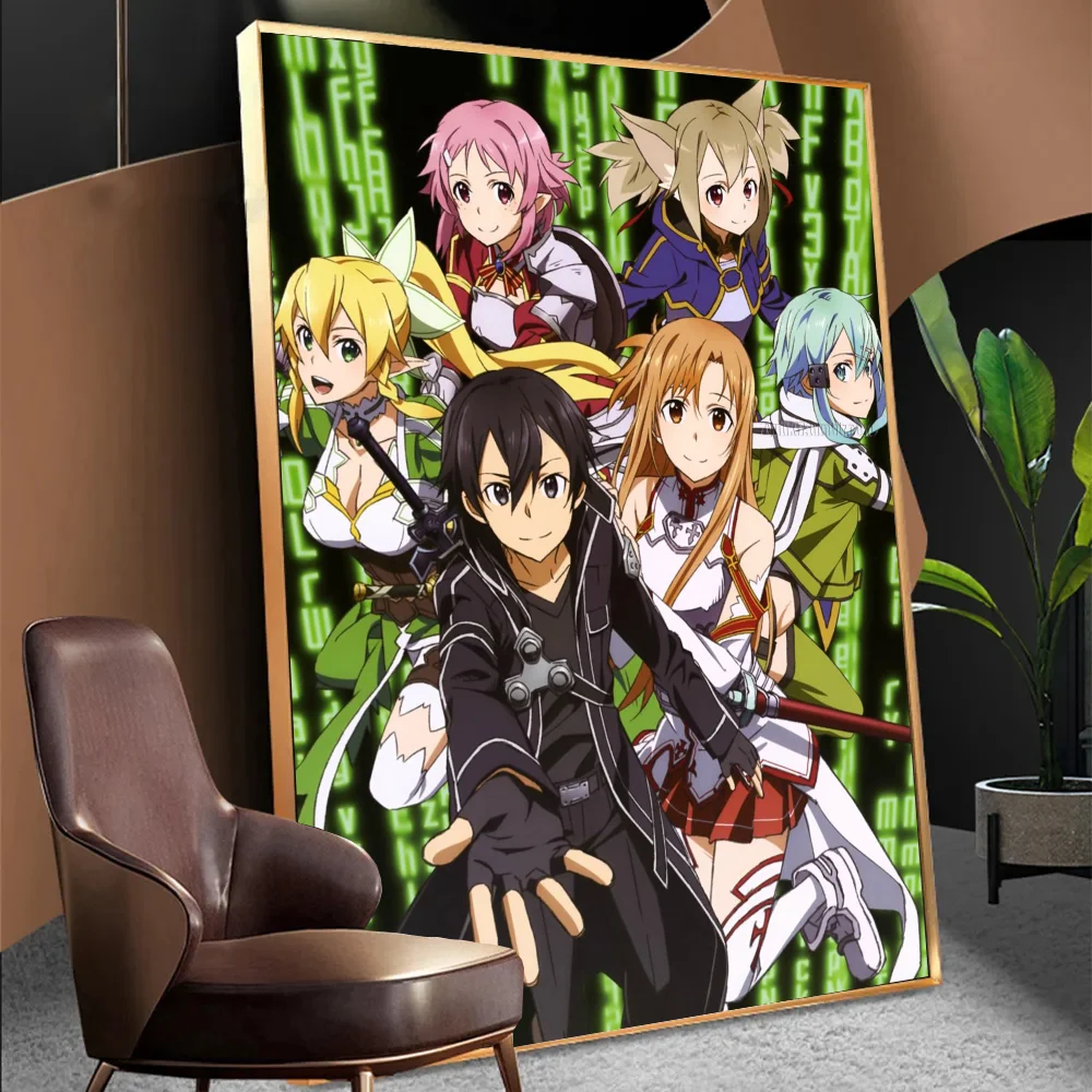 Anime Sword Online Good Quality Prints And Posters Vintage Room Bar Cafe Decor Home Decor