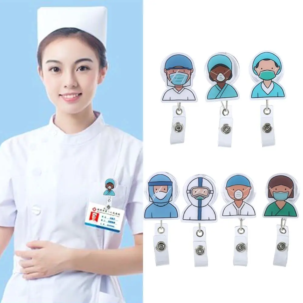 Name Card ID Card Clips Work Card Clips Retractable Badge Reel Hospital Badge Holder Nurse Doctor Badge Reel Nurse Badge Holder