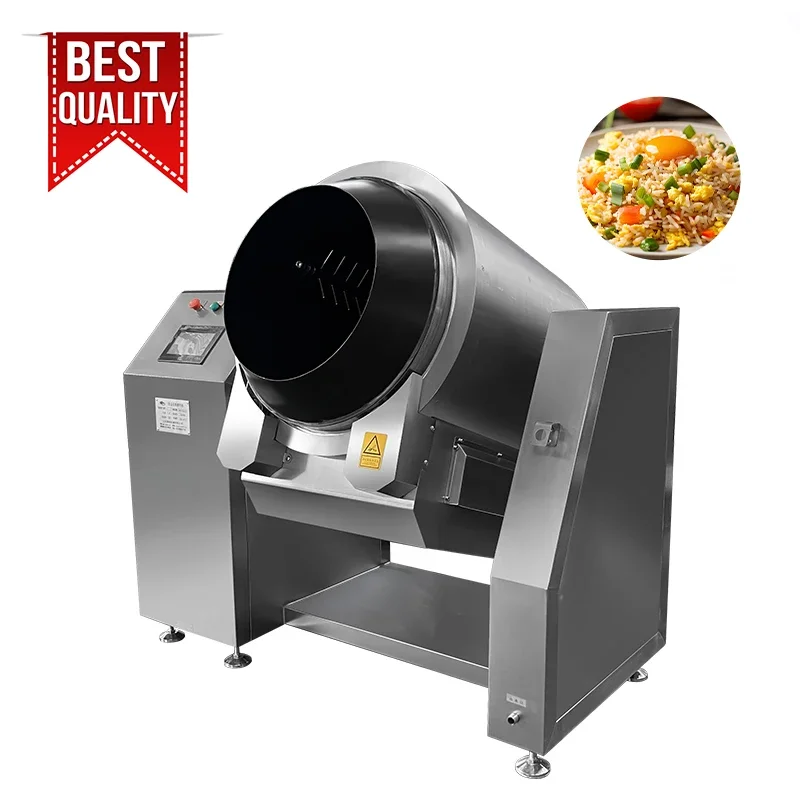 Intelligent Drum Stir Fry Machine Robot Cooker Wok Fry Pan Multifunction Full Automatic Electric Gas Fried Rice Cooking Machine