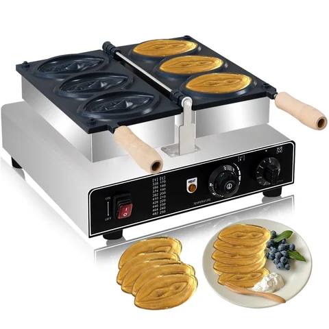 상업용 3PCS 전기 타이야키 아이스크림 기계 - 물고기 모양 와플 메이커, 220V/110V 케이크 오븐 10_하트알리 상업 이상한 모양 와플 기계 3 PCS 비 스틱 전복 모양 와플 철, 전기 질 와플 메이커 기계
