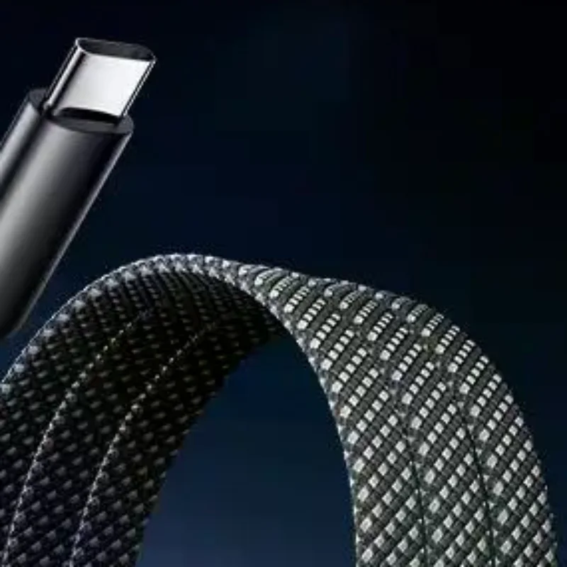 Right Angle USB Type C To C Cables 60W High-speed Quick Charging Data Line Flat Nylon Braided 90 Degree Elbow USB-C Wire Cord