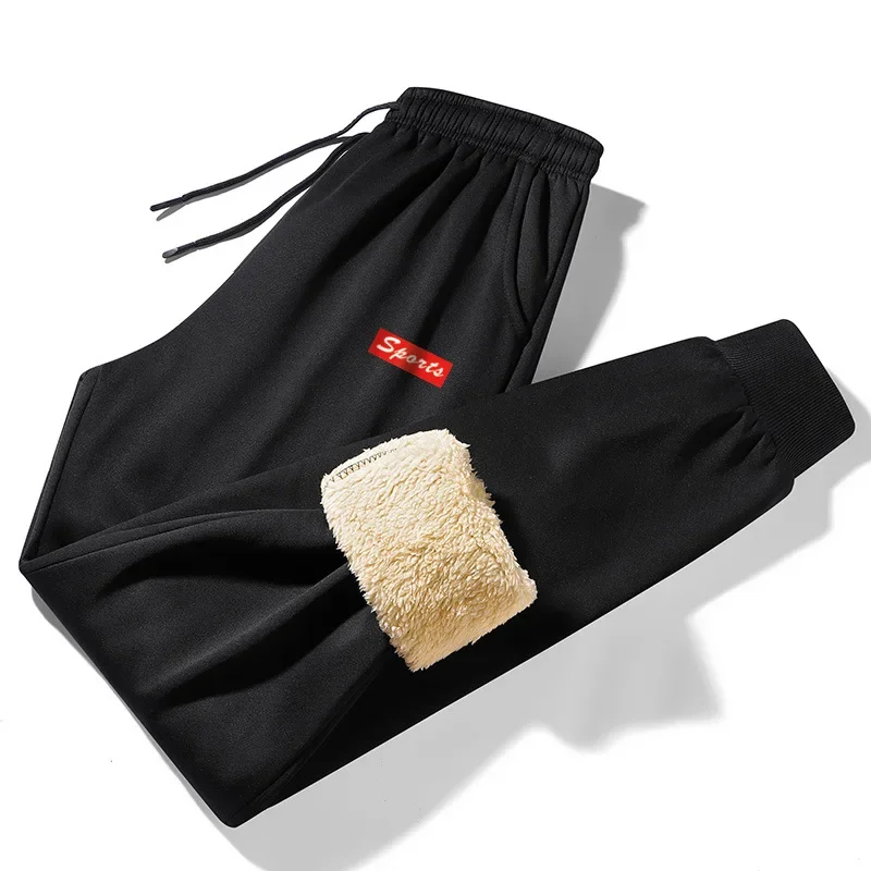 Winter Plush Pants At Minus 20 Degrees Celsius, Men's Lamb Cashmere Casual Sports Pants, Work Clothes, Men's Pants, Team Clothes