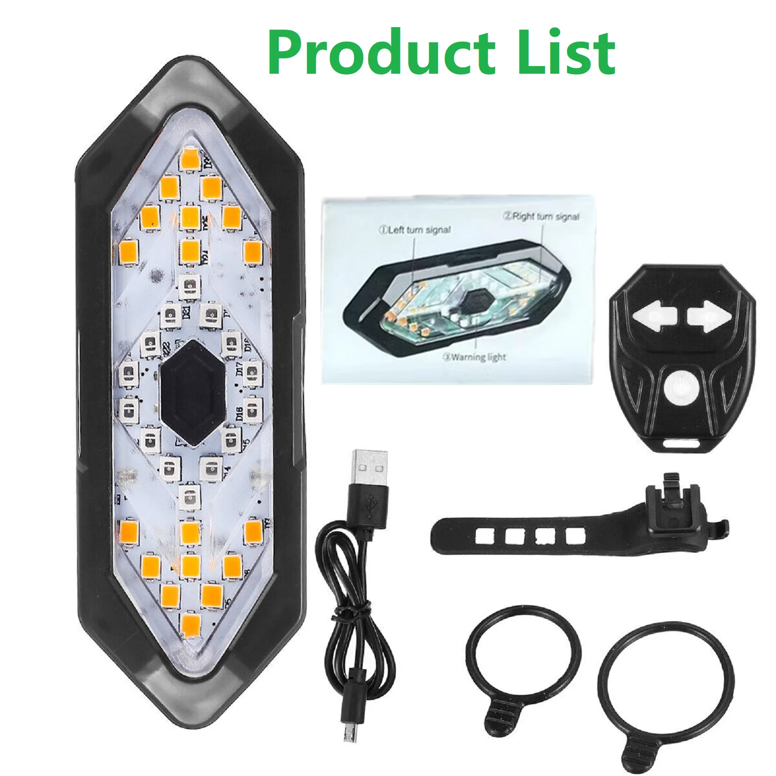 自転車テールライト ウインカー付き ワイヤレスリモコン LED 自転車リアライト USB 充電式 ホーン付き 安全警告