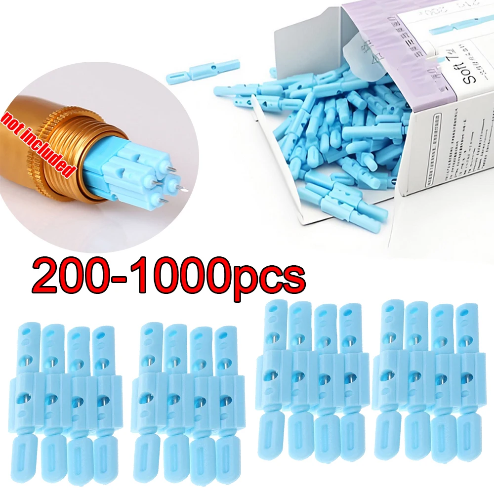 200-1000pcs Blood collection pen Bloodletting pens Lancet pen Metal three-needle pens Multi-four head bloodletting 21G needles