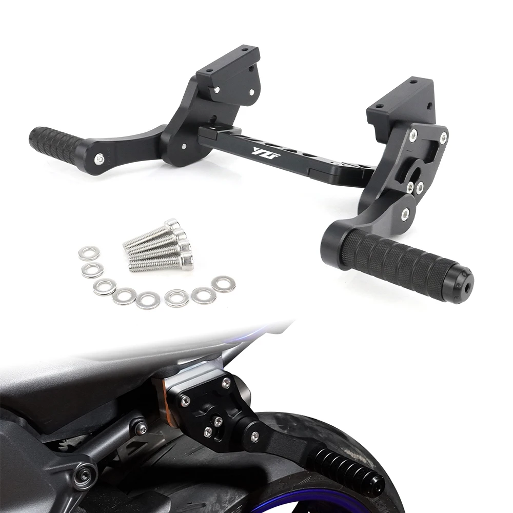 Passenger Peg Support Stunt Step Plate Protection Fit For Yamaha YZF-R7 2021-2025 Motorcycle Adjustable Rear Footrests Subcage