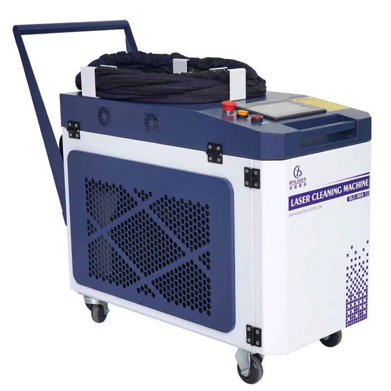 Metal Brick Fiber Rust Cleaning Machine Price Mobile 1000w 2000w Portable Wood Oil Laser Cleaner rust Remover