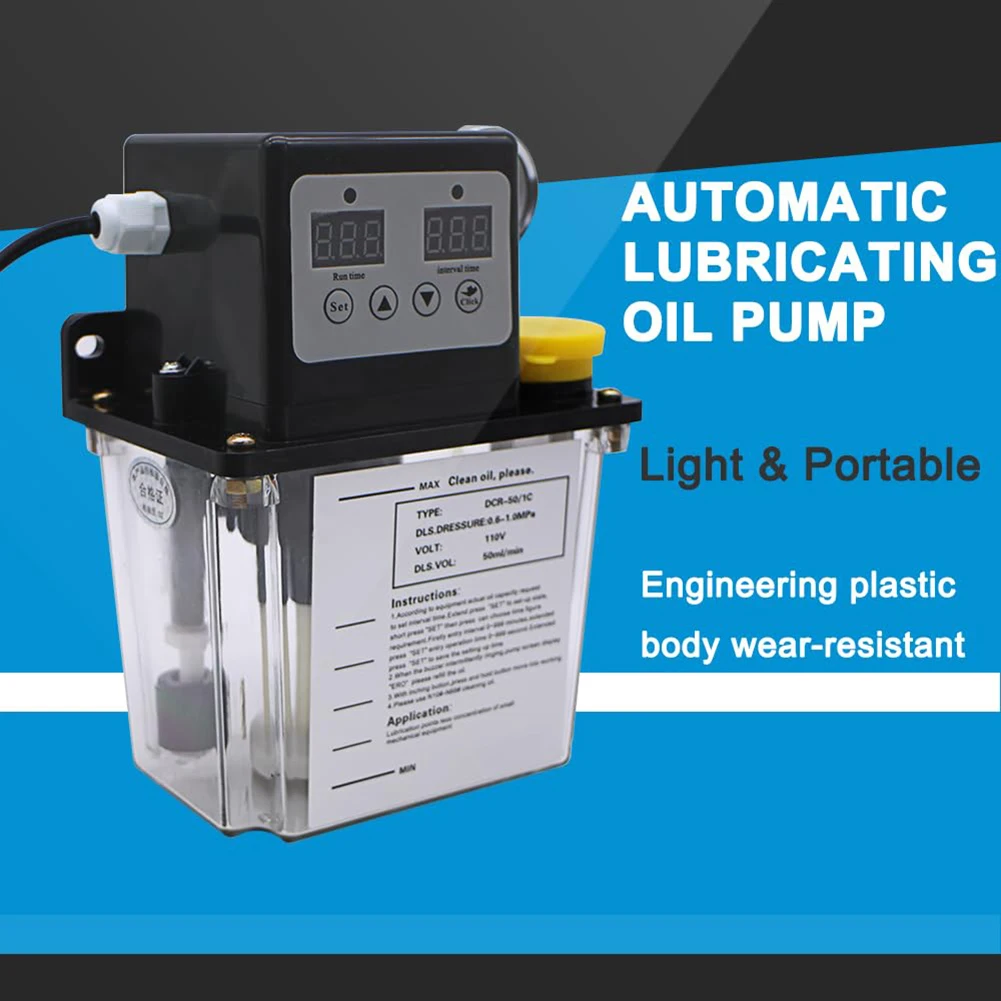 Automatic Lubricating Oil Pump Alloy Gear Pump For CNC Lubrication Pump Oiler With Electronic Display Operation Panel