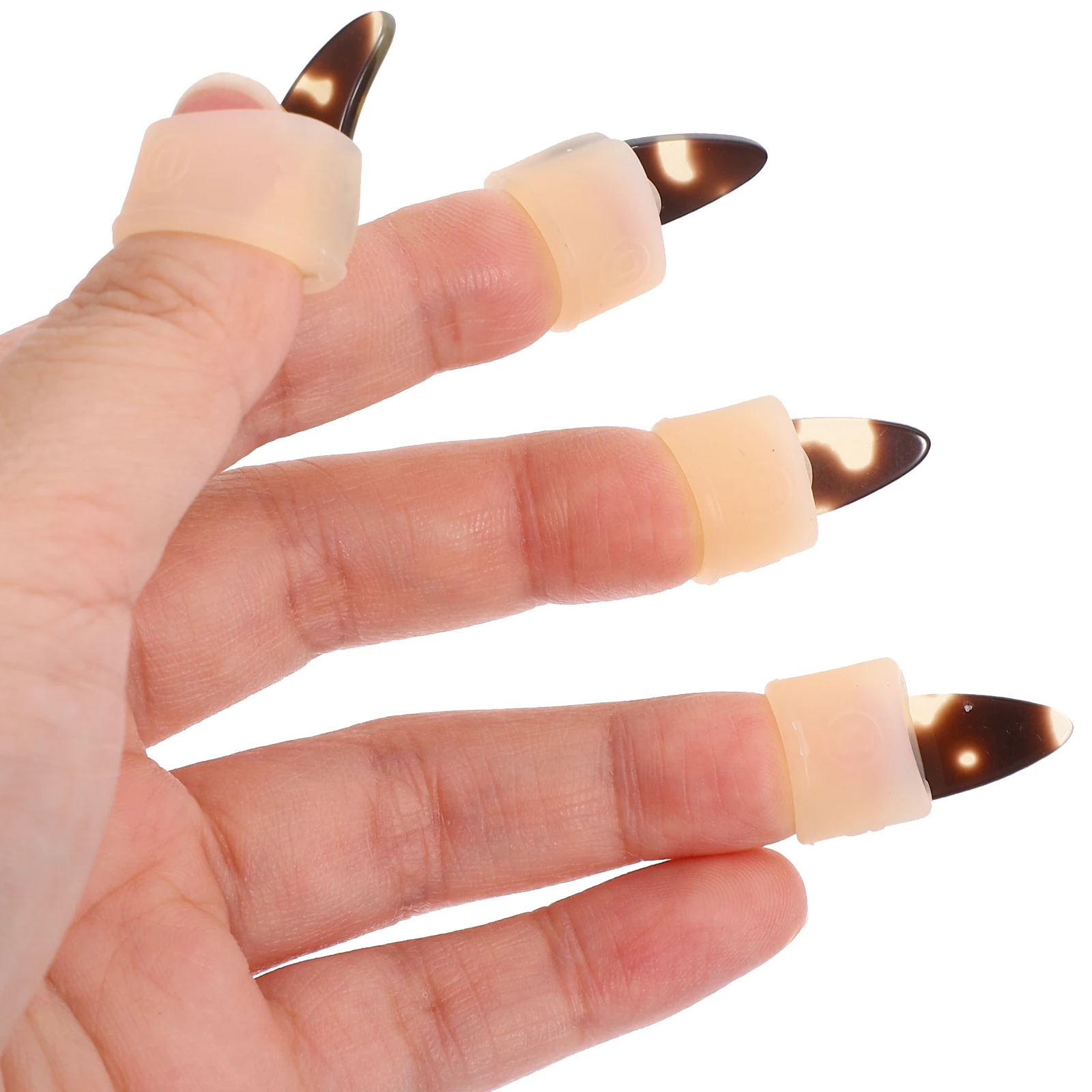 

Durable Guzheng Nail Protectors Exquisite Craftsmanship No Entanglement Good Elasticity Easy Disassemble Reused Practice