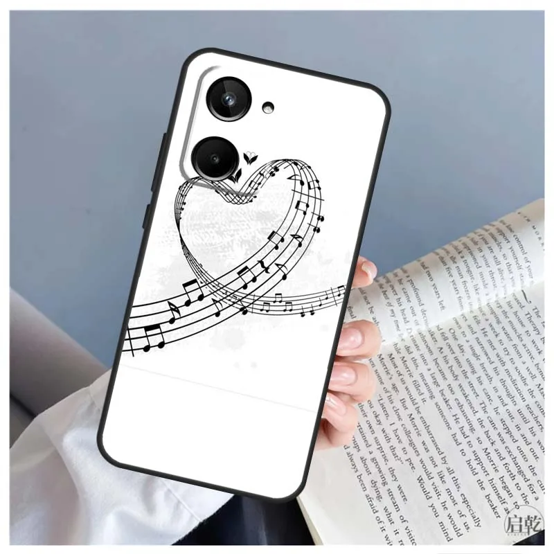 Music Note Symbol Piano Case For Realme C51 C55 C53 C35 C33 C30 C67 C21Y C25s C15 9 10 11 12 Pro Plus GT Neo 5 Cover