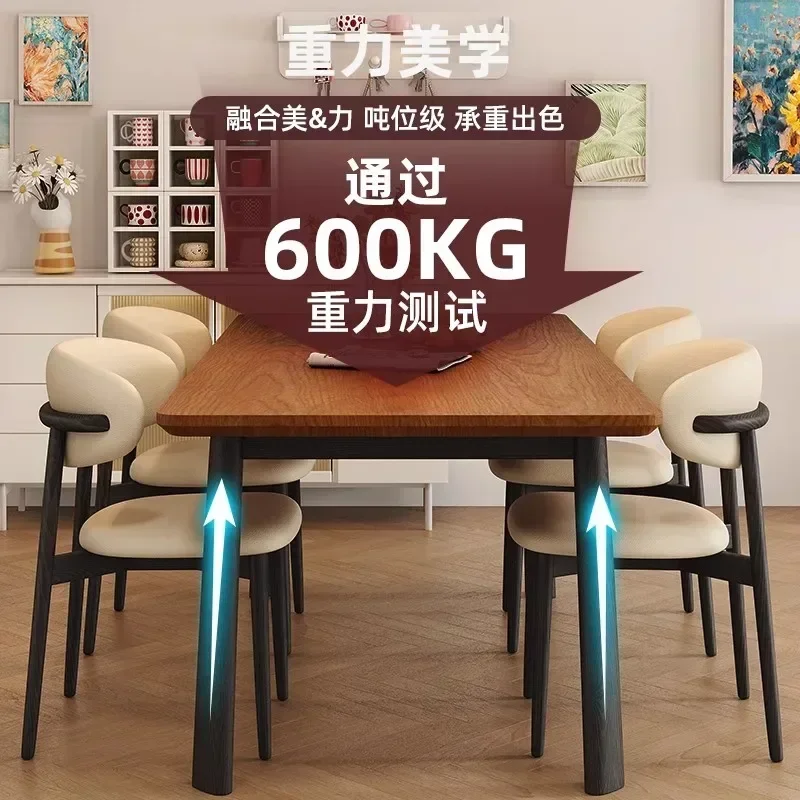 TQH7.2 Solid wood dining table Living room Household antique rectangular ash wood eating table