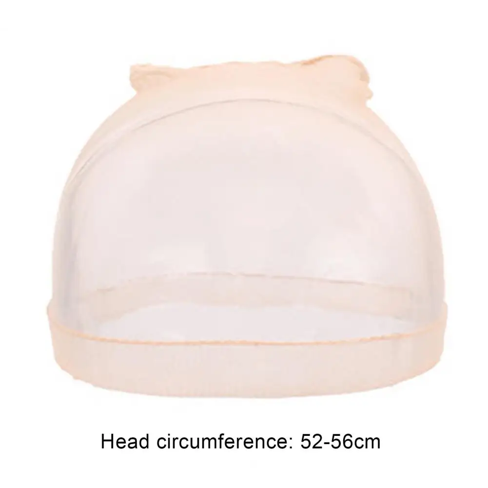 Bonnet de perruque élastique ultra-mince pour femme, perruque avant en dentelle, cheveux synthétiques, bas en filet, extensible, respirant, transparent, naturel, 2 paquets