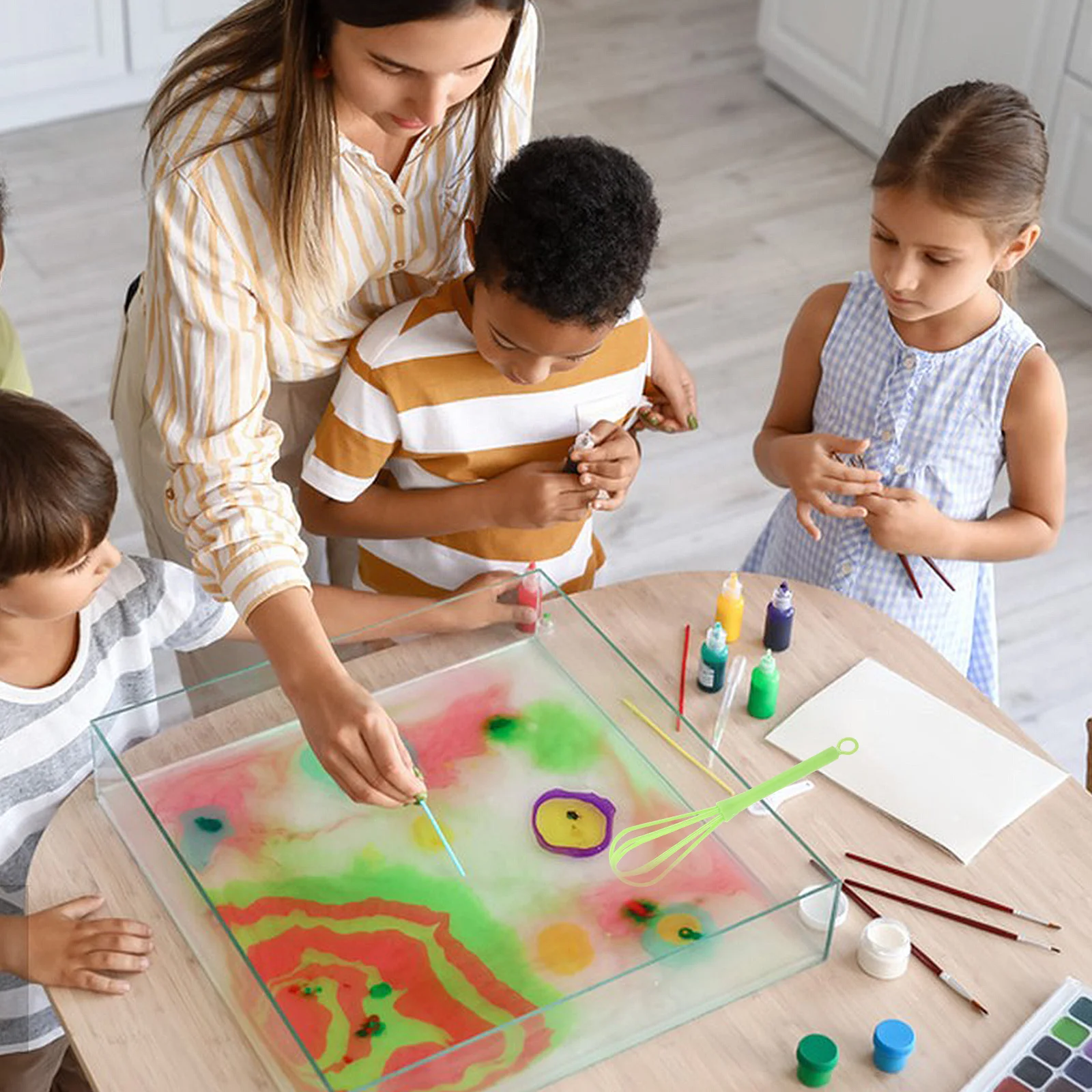 

10pcs Paper Making Pulp Mixer Plastic Handicraft Tool For Diy Paper Crafting Kit School Projects Creative Learning Teaching