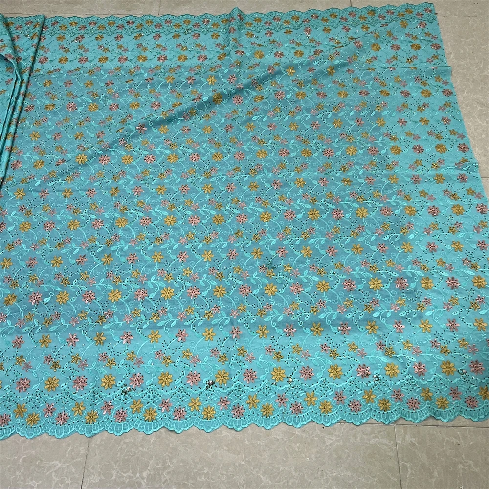 African Nigerian Tulle Lace Fabric,for Sewing Wedding Party Gown Dress, High Quality,Embroidered Cotton Damask, 5Yard, 2024