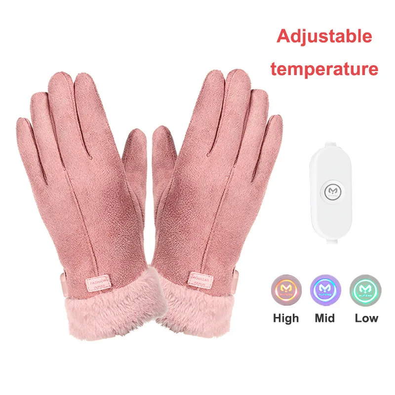 AISITIN Winter Warmth USB Heating Gloves Outdoor Riding Heat Gloves Ergonomic Design Women's Warm Gloves Christmas Gifts