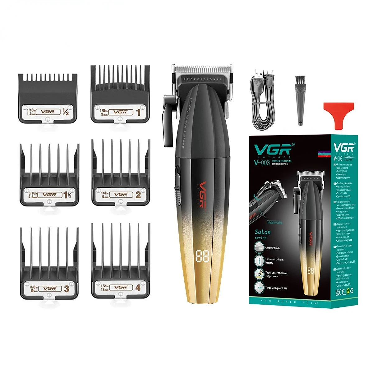 VGR Trimmer Professioneel Elektrisch scheerapparaat Draadloos Toiletapparaat Barbier Haarknipmachine Metalen Trimmer voor mannen V-003 V-906 V-308