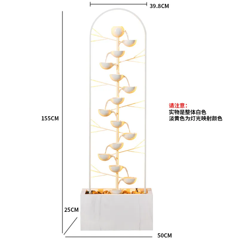 Light Luxury Floor Circulating Water Fountain Ornament High End Spiral Decor Living Room Office Desk Calm Zen Housewarming Gift