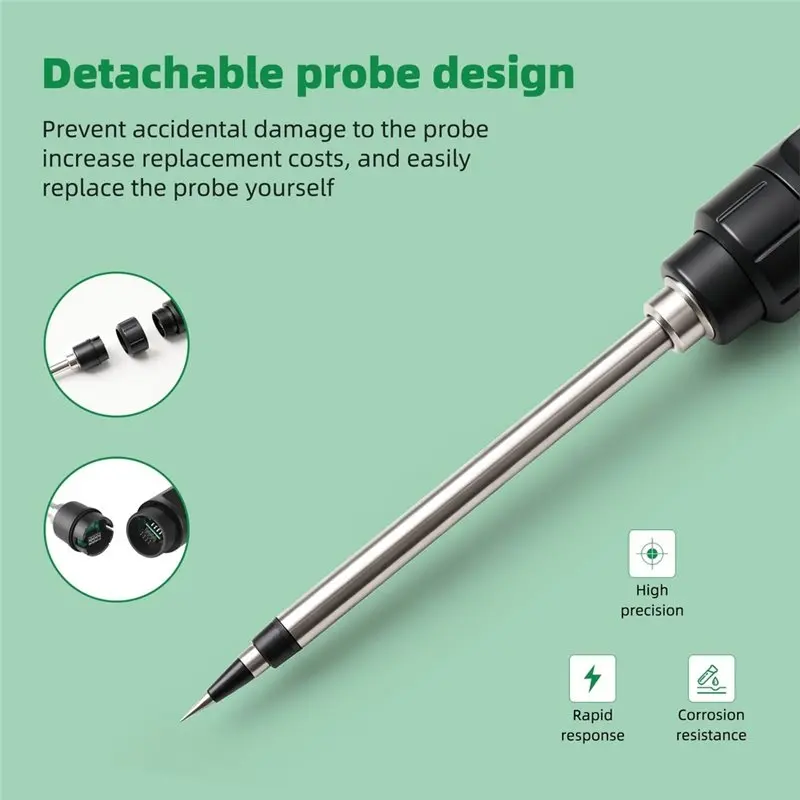 【Big Deal】EC Moisture Temp Soil NPK Tester Rechargeable 7-In-1 Fertility Meter High Precision Detachable Probe For Garden Planti