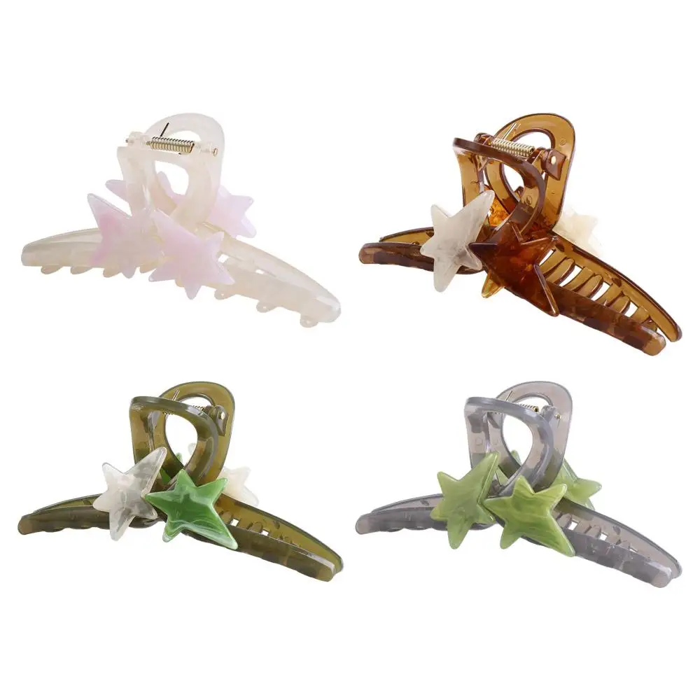 Grab Clip Shark Clip Five-pointed Star Hair Clip Female Hair Accessories Star Hair Clip Korean Style Headwear Plastic Hair Claw