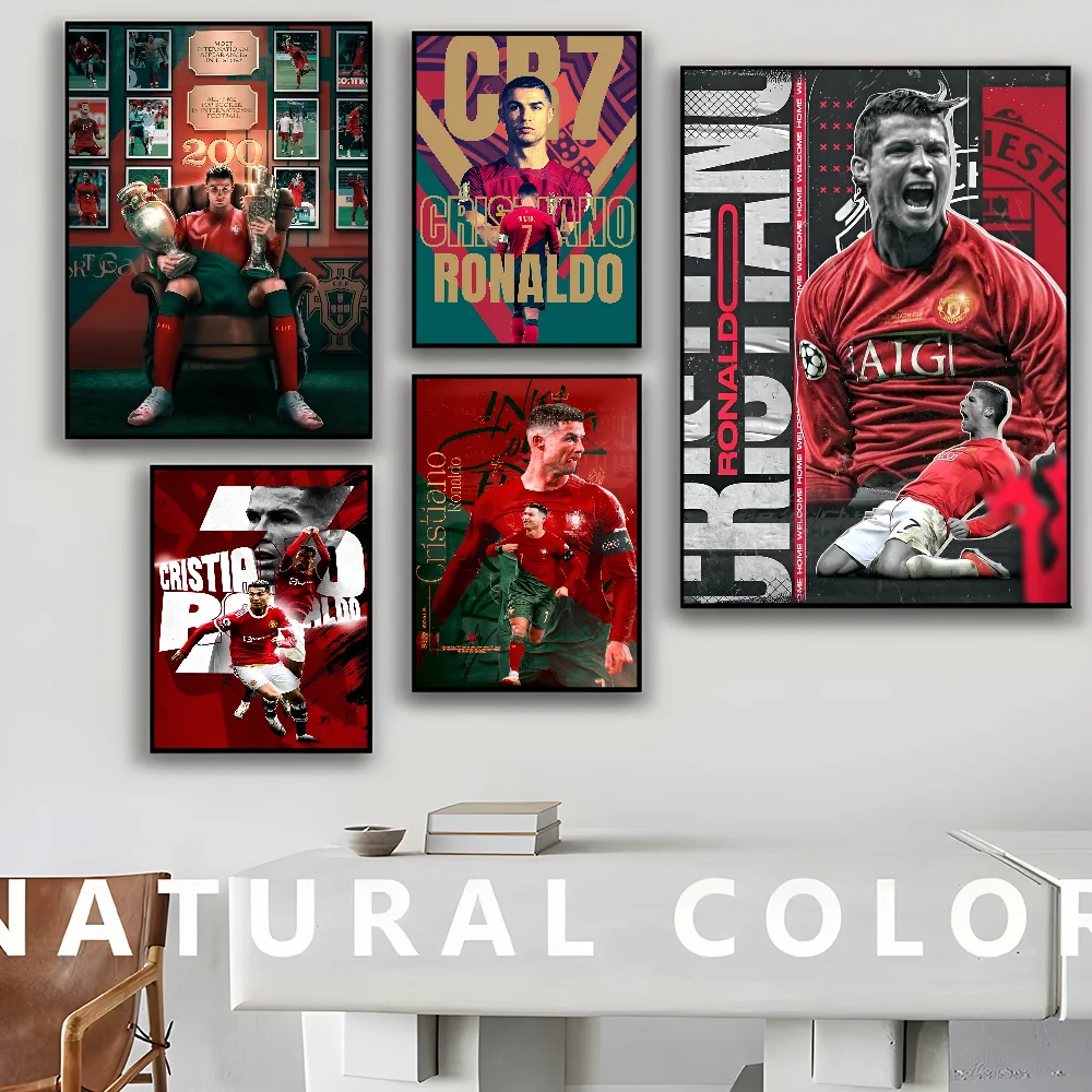 C-Cristiano R-Ronaldo CR7 Classic Vintage Posters HD Quality Wall Art Retro Posters for Home Room Wall Decor