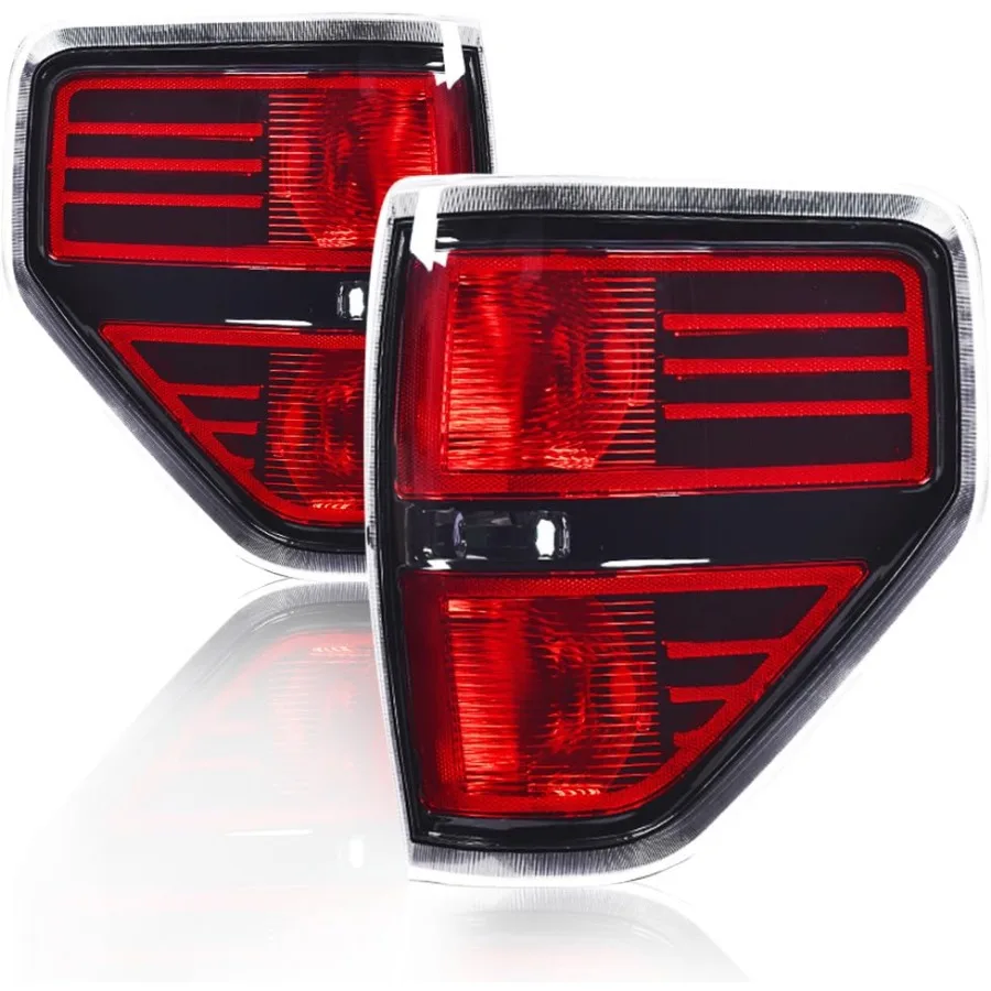 

Tail Lights Rear LampFit Ford F150 2/4 Door 2009-2014 Not Fit Flareside Models Not Fit Ogriginal Model w/LED Tail Lamp Brake La