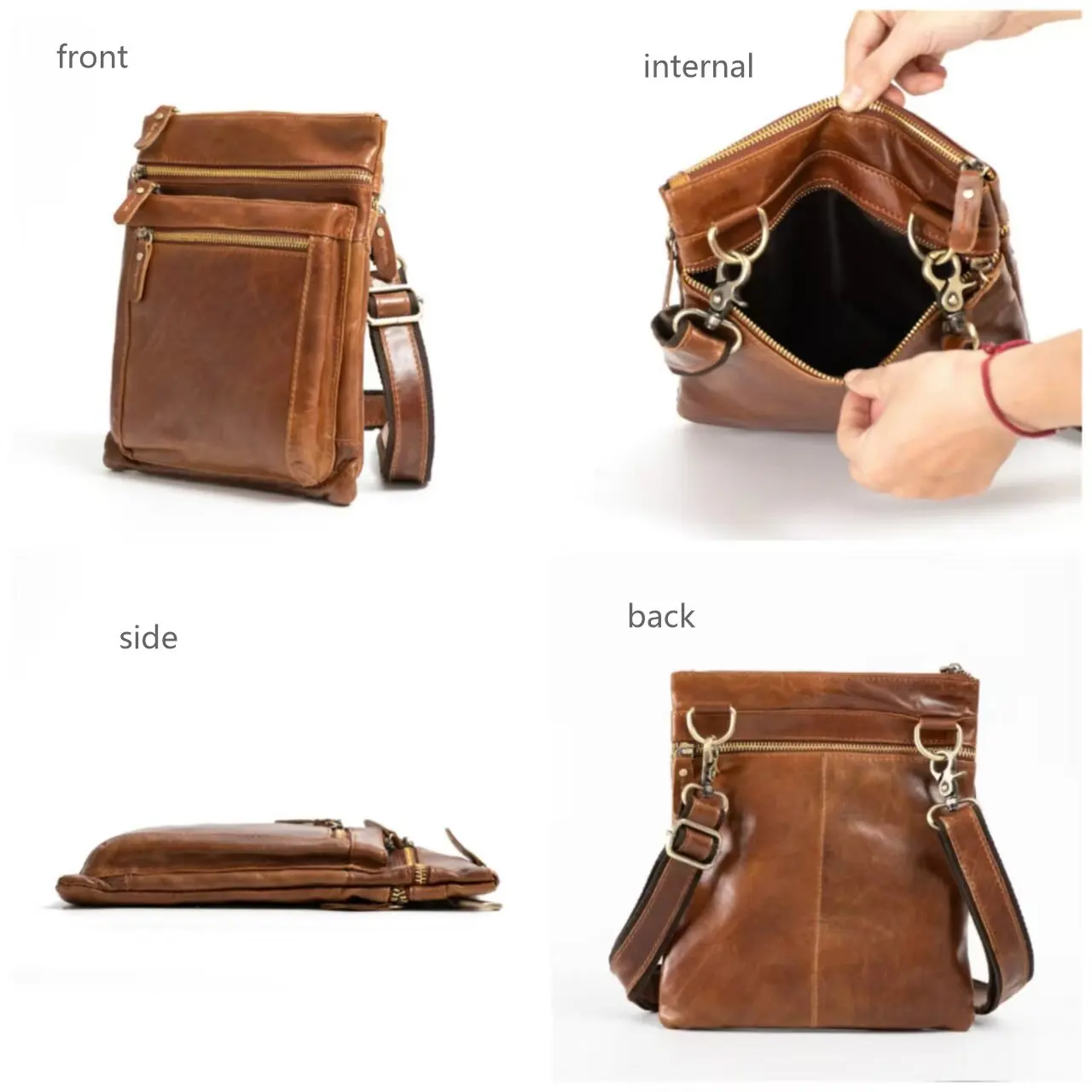 Man Bags Genuine Leather Shoulder Bag For Men Office Business Messenger Crossbody Real Leather  Bag Male Fashion Casual Handbag