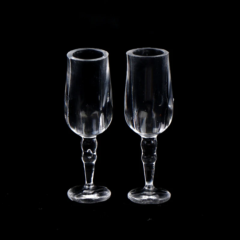 6Pcs/set 1/12 Dollhouse Miniature Wine Glass Mini Goblet Cup Toy For Ob11 Bjd Decoration Doll House Accessories