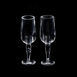6Pcs/set 1/12 Dollhouse Miniature Wine Glass Mini Goblet Cup Toy For Ob11 Bjd Decoration Doll House Accessories
