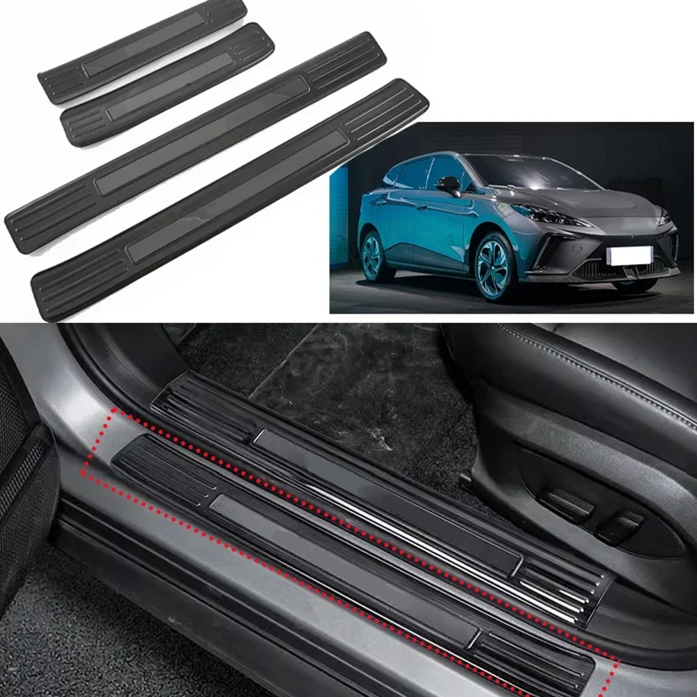 

Car Stainless Steel Door Sill Protector Scuff Plate For MG4 MG 4 Pedal Accessories Threshold Styling Guard Trim 2022 2023