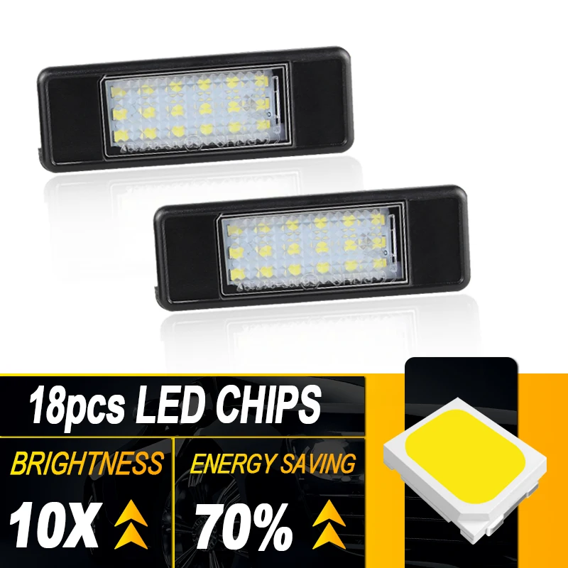 2 pezzi LED bianco numero di registrazione posteriore targa luce lampada di montaggio per Peugeot 207 307 308 3008 407 508 per Citroen C3 C4