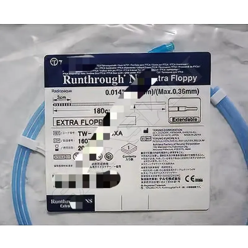 Veterinary General Purpose Runthrough NS Extra Floppy Hydrophilic Coated Ultra-soft Tip PTCA Vascular Guidewire 180cm 0.6gf Tip