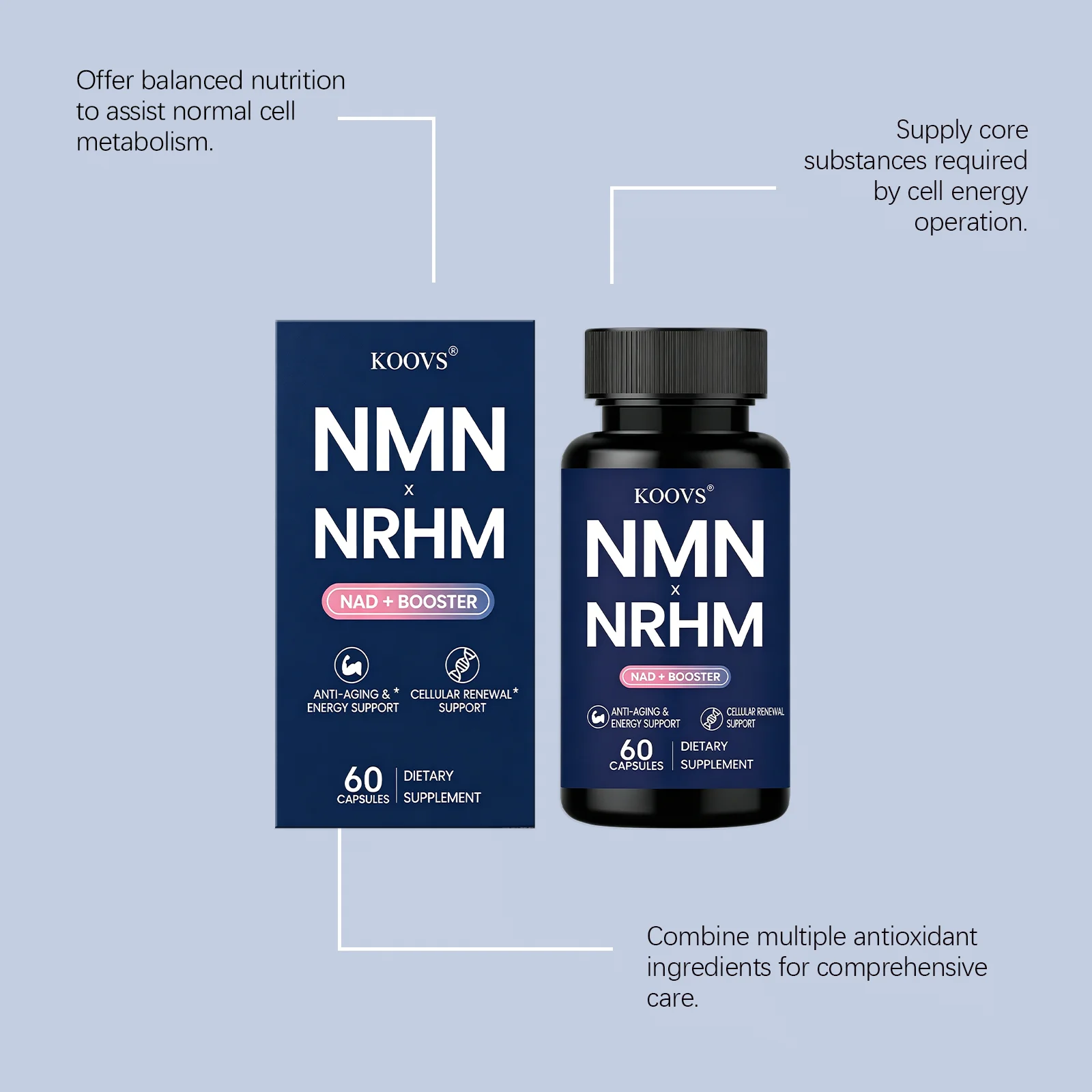 Luxury High Potency Anti-Tiredness Capsules Fast Relieve Body Mental Fatigue Premium Energy Support Supplement For Adults